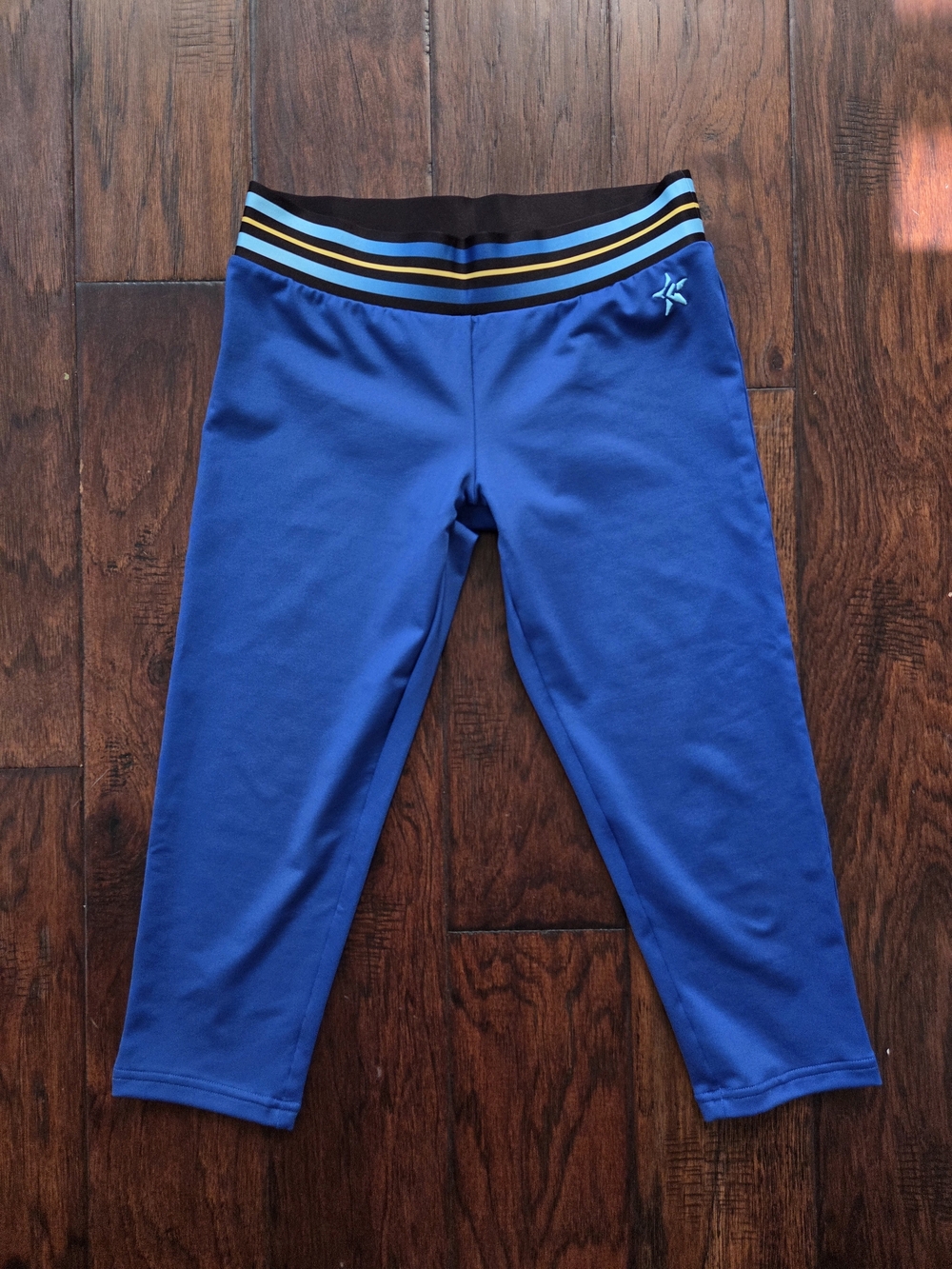 Rebel Athletic Cheer Blue Capri Leggings  Size Adult S